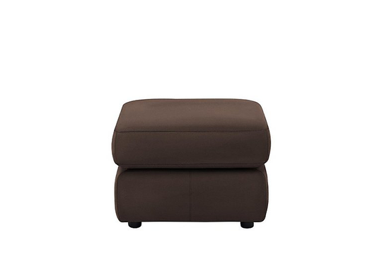 G Plan - Avon Leather Footstool - Brown