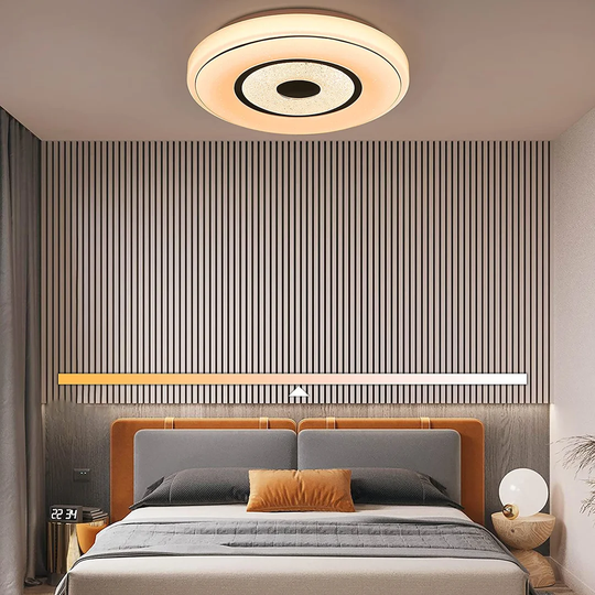 Ivy Bronx LED Ceiling Lamp Dimmable - Kitchen Lamp With Remote Control 18W Round Lamp Starry Sky Hallway Lamp Ceiling Bedroom Lamp Ceiling Lighting De