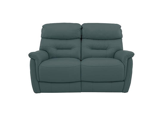 Chicago 2 Seater Leather Battery Recliner Sofa - Green- World of Leather