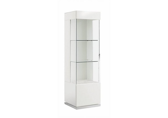 ALF - Fascino 1 Door Left Hand Curio Cabinet - White
