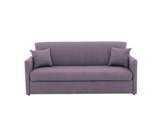 Versatile 3 Seater Fabric Sofa Bed with Slim Arms - Purple