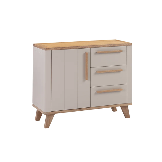 Acevedo 100Cm Wide 3 Drawer Oak Sideboard