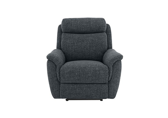 Orlando Fabric Power Recliner Chair with Power Headrests and Lumbar Support - Grey