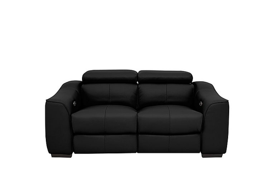Elixir 2 Seater Leather Sofa - Black- World of Leather