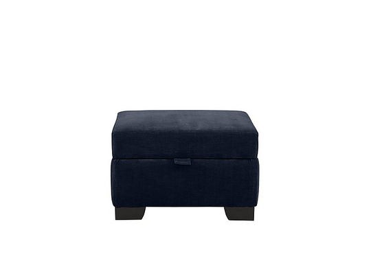 Alexander and James - Sumptuous Fabric Storage Footstool - Blue