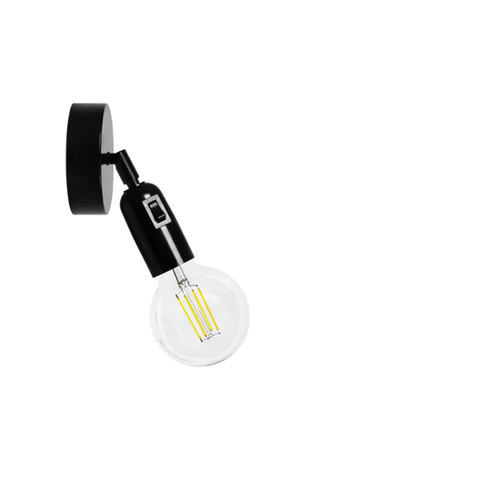 Hayfa 1 - Light Dimmable Black Armed Sconce