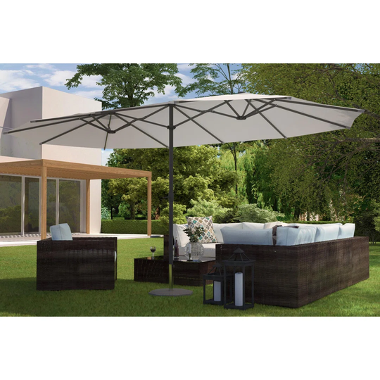 Anir Venice Gray: Double Parasol 2.7 X 4.6 M