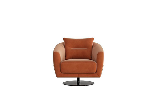 Nicoletti - Mimmo Fabric Swivel Chair - Orange