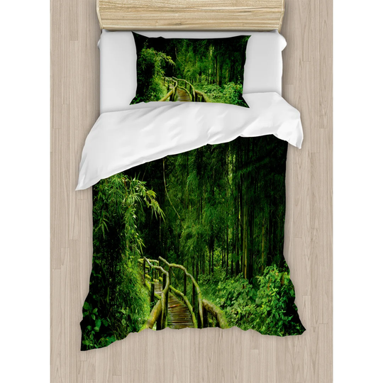 Schaefer Green/Black 100% Brushed Microfibre Duvet Cover Set