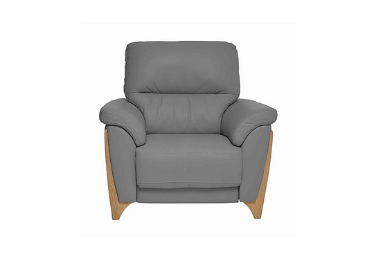 Ercol - Enna Leather Power Recliner Armchair - Grey