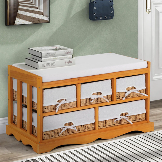 Islas Wood Storage Bench