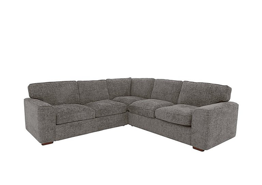 Emilia Large Fabric Corner Sofa - Grey