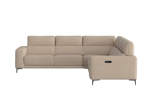 Adama Large Fabric Corner Sofa - Beige