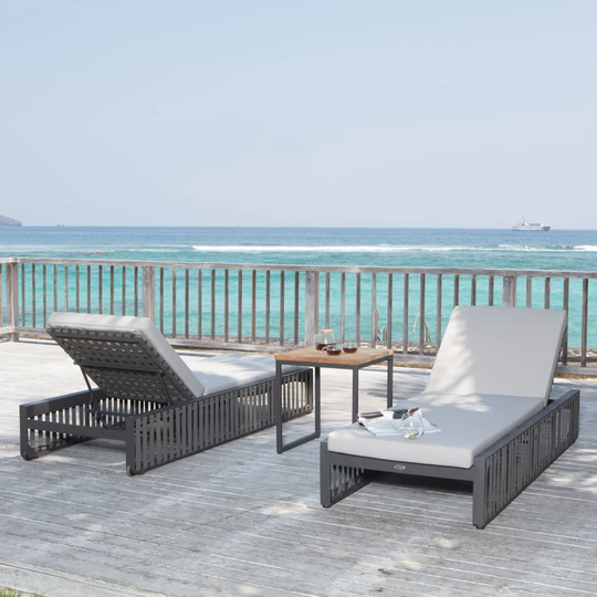 Alemar Sun Lounger Set with Cushions and Table