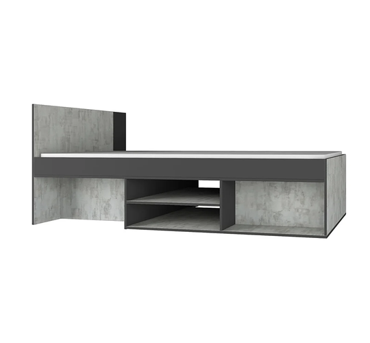 Doniya 120 x 200cm Bed Frame with Drawers and Shelves