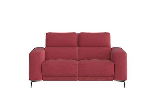 Adama 2 Seater Fabric Power Recliner Sofa with Telescopic Headrests - Red