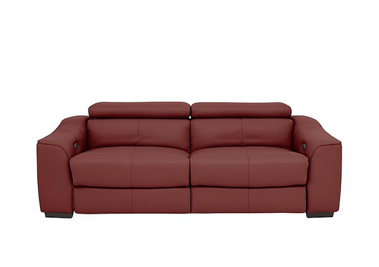 Elixir 3 Seater Leather Power Recliner Sofa - Red- World of Leather