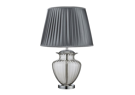 Urn Smoked Chrome Table Lamp - Grey