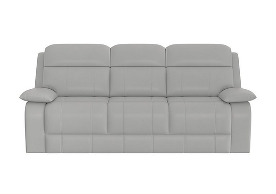 Moreno 3 Seater Leather Sofa - Grey- World of Leather
