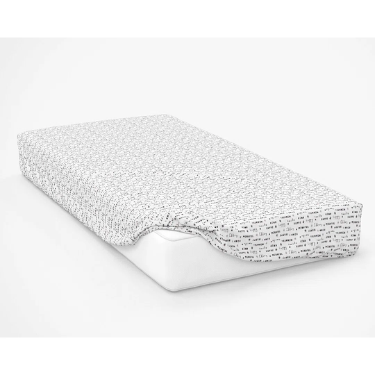 NightComfort 100% Jersey Cotton Knitted Mindful/Slogan Cot Bed Fitted Sheet Mattress Cover