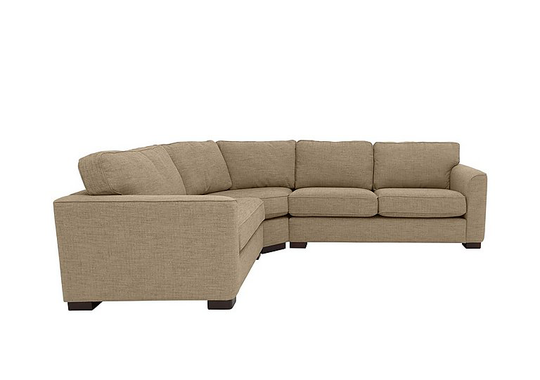 Elora Fabric Corner Sofa - Brown