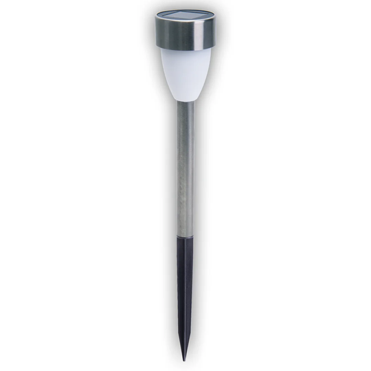 Set of 6 LED solar outdoor lights with ground spike