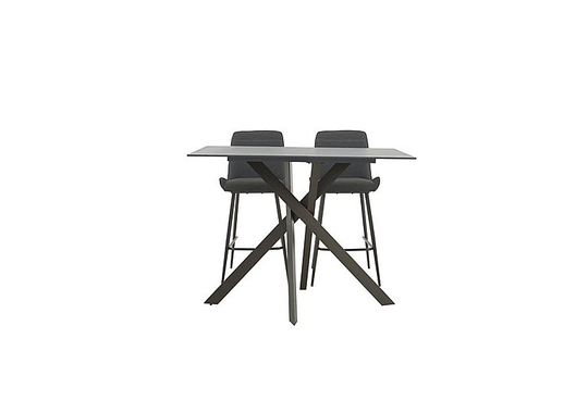 Samurai Bar Table and 2 Faux Leather Bar Stools