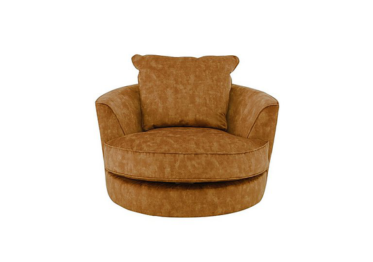 Legend Fabric Swivel Chair - Yellow