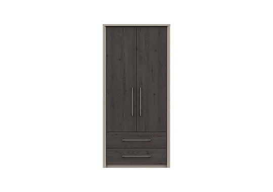London Bedrooms - Paddington 2 Door 2 Drawer Wardrobe - Black