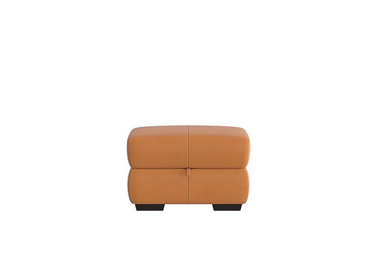 Elixir Leather Storage Footstool - Yellow- World of Leather