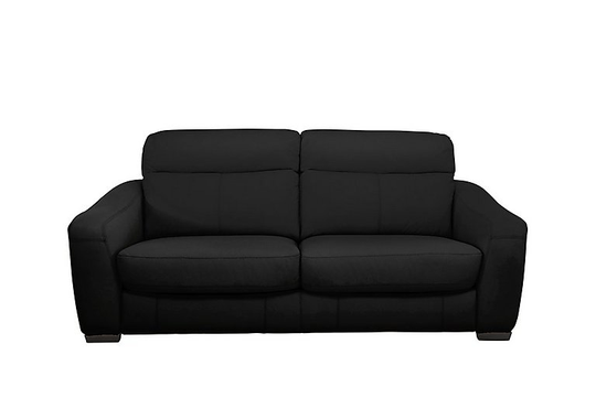 Cressida 3 Seater Leather Recliner Sofa - Black- World of Leather
