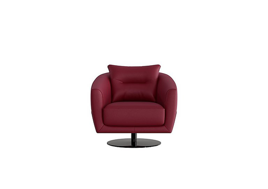 Nicoletti - Mimmo Leather Swivel Chair - Red