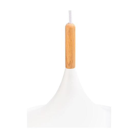 Aahana 1 - Light Single Bell Pendant with Wood Accents