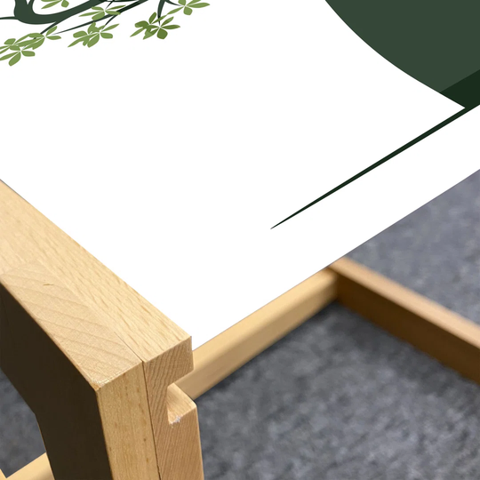 Tree Coffee Table, Nature Garden Art Themed Illustration Of Baobab Plant Exotic Endemic Botany, Acrylic Glass Center Table With Wooden Frame For Offic