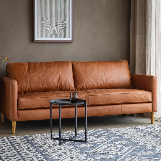 Geoffrey Genuine Leather 2 Seater Sofa