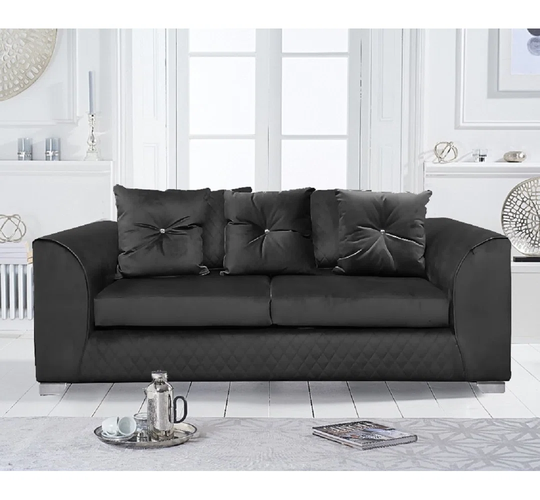Stpeter 190Cm Velvet Round Arm Sofa