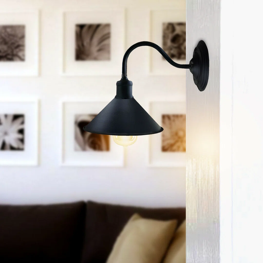Industrial Style Wall Lamp Polished Light Shade Home Lighting Indoor Wall Lights
