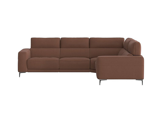 Adama Fabric Corner Sofa - Brown