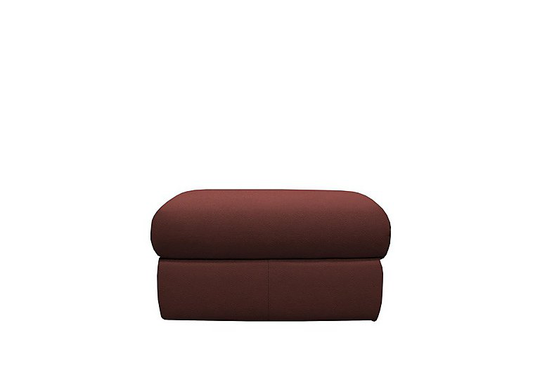 G Plan - Kingsbury Leather Storage Footstool - Red