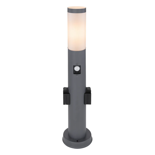 Cargile Grey 1 -Light 60Cm H Hardwired Pedestal Light