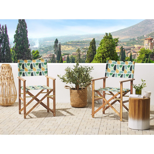 Abstract Solid Wood Folding Chair