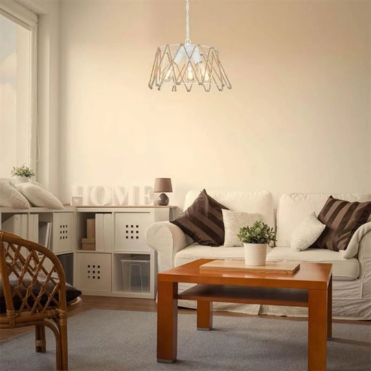Redman 3 - Light Geometric Modern Linear Pendant with Rope Accents