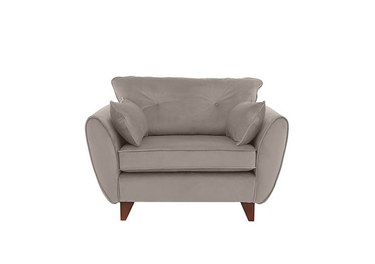 Felix Fabric Cuddle Chair - Silver