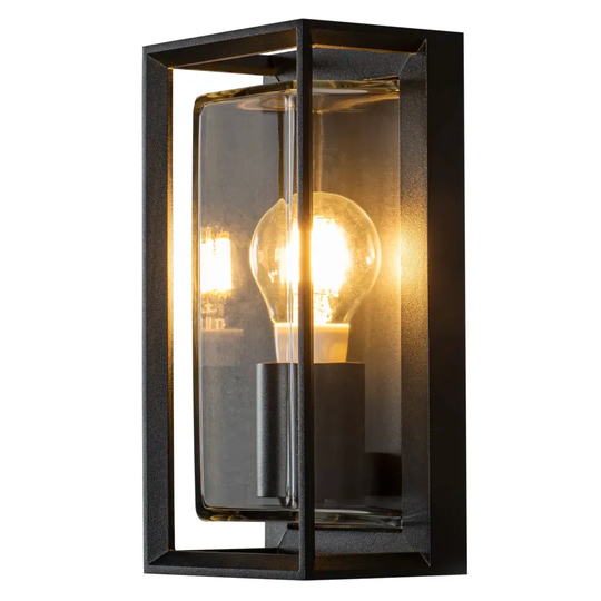 KONSTSMIDE Wall Light Brindisi Glass Matt Black