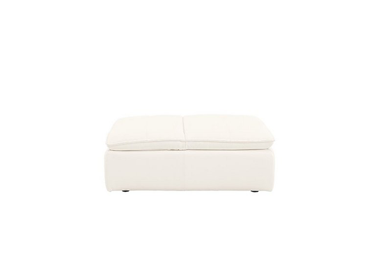 Starlight Express Leather Chair Footstool - White- World of Leather
