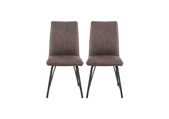 Habufa - Austin Pair of Dining Chairs - Brown