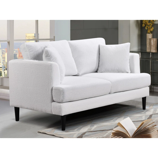 Lause 140Cm Velvet Recessed Arm Sofa