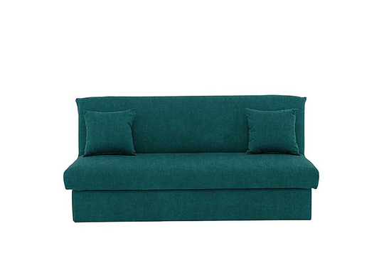 Versatile 3 Seater Fabric Sofa Bed No Arms - Teal