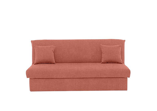 Versatile 3 Seater Fabric Sofa Bed No Arms - Pink