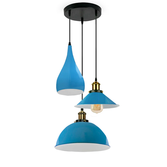 Modern 3 Head Metal Hanging Light Shade Ceiling Pendant Light